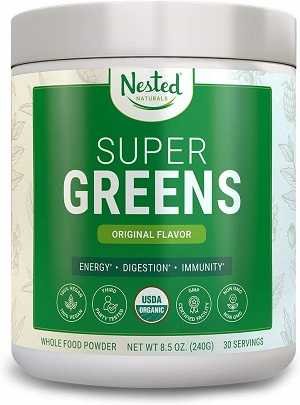 nested super greens organic powder