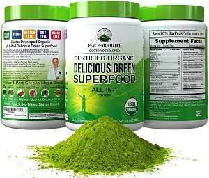 peak performance organic-greens superfood powder