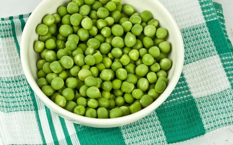 Peas in a bowl