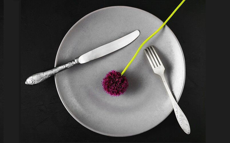 plate with a flower