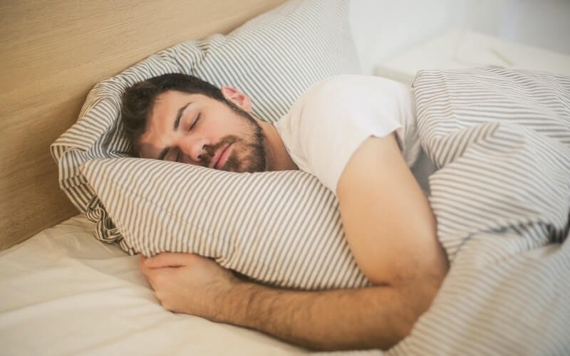 image of a sleeping man