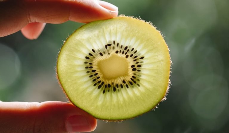 a slice of kiwi