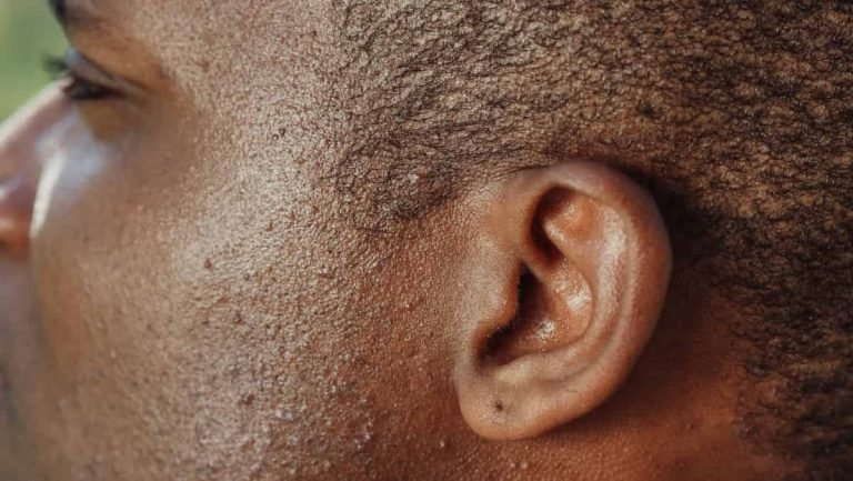 A person's ear