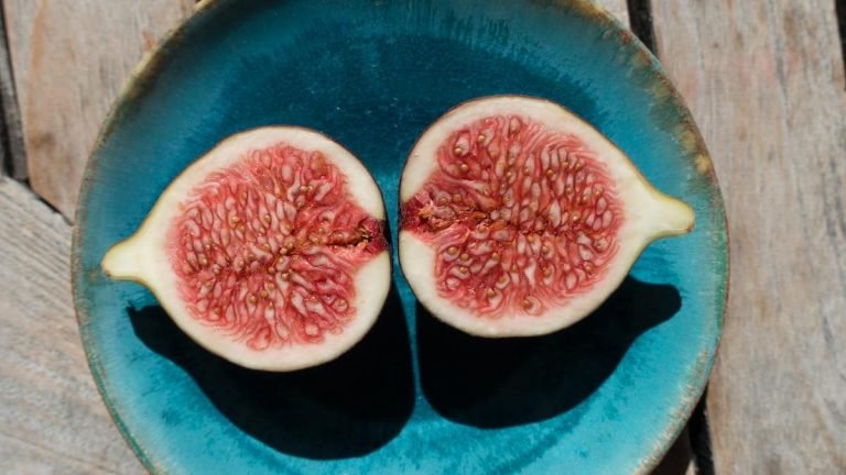 a fig split in half