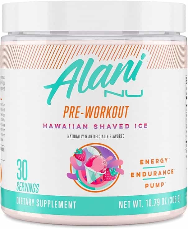 alani nu pre workout for women bottle