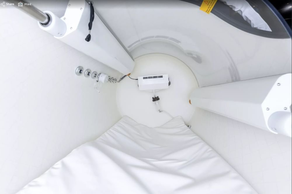 Oyxgen Health Systems' Hard Shell Hyperbaric Oxygen Chamber 34" D interior