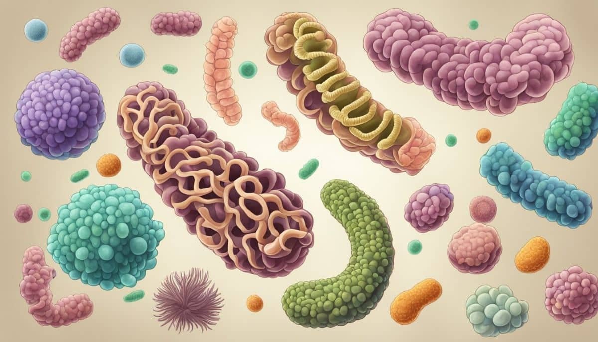 Illustration of the Various Types of Intestinal Bacteria