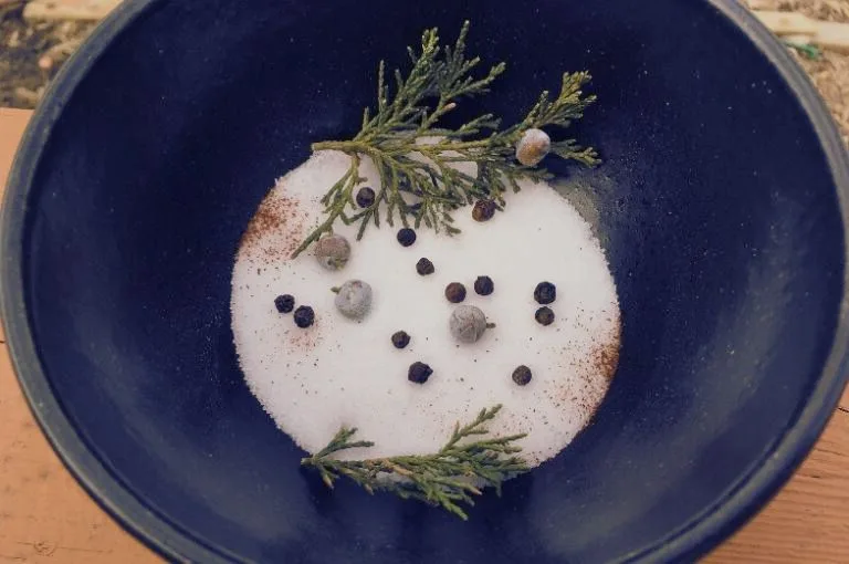Salt in a bowl