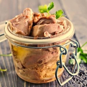 Ratfish liver in a jar