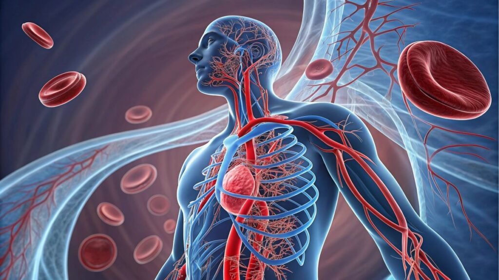 Illustration of enhanced blood flow