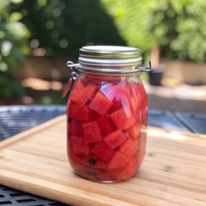 Fermented Watermelon in a Jar