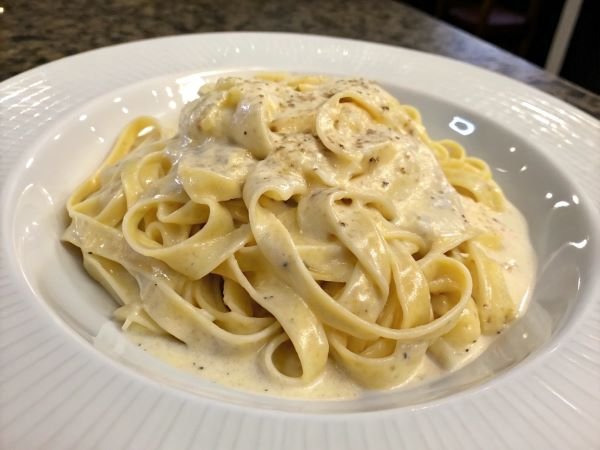 Fettuccine Alfredo with heavy cream