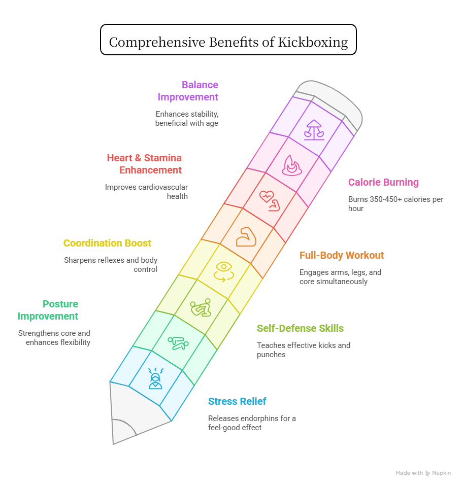 Benefits of Kickboxing infographic