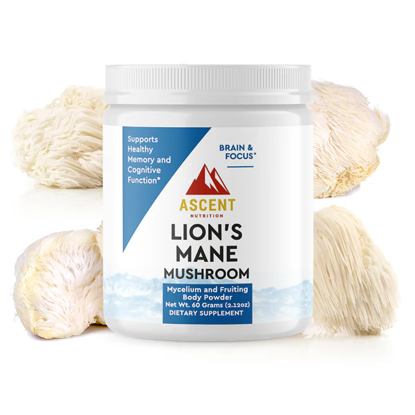Ascent Nutrition's Organic Lion's Mane Mushroom Powder