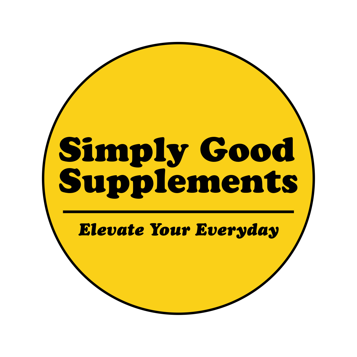 Simply Good Supplements logo, transparent.