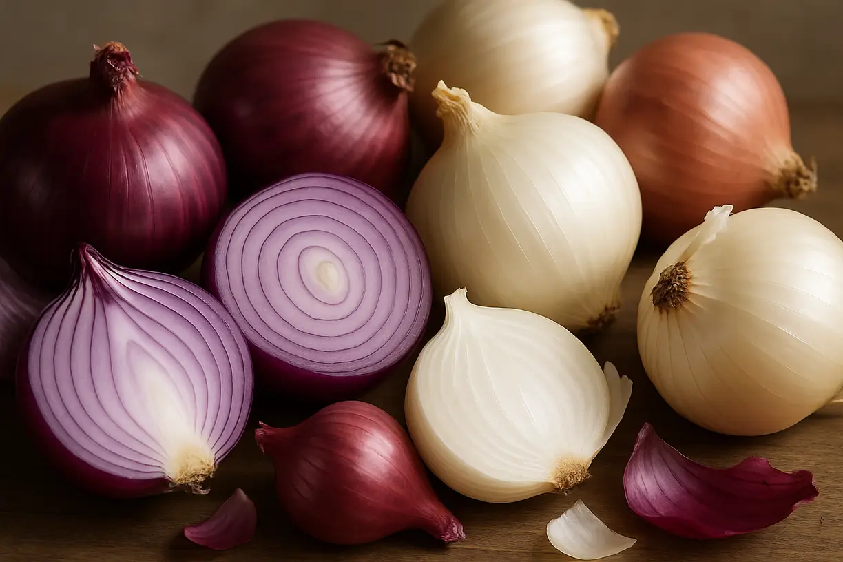 Red and White Onions