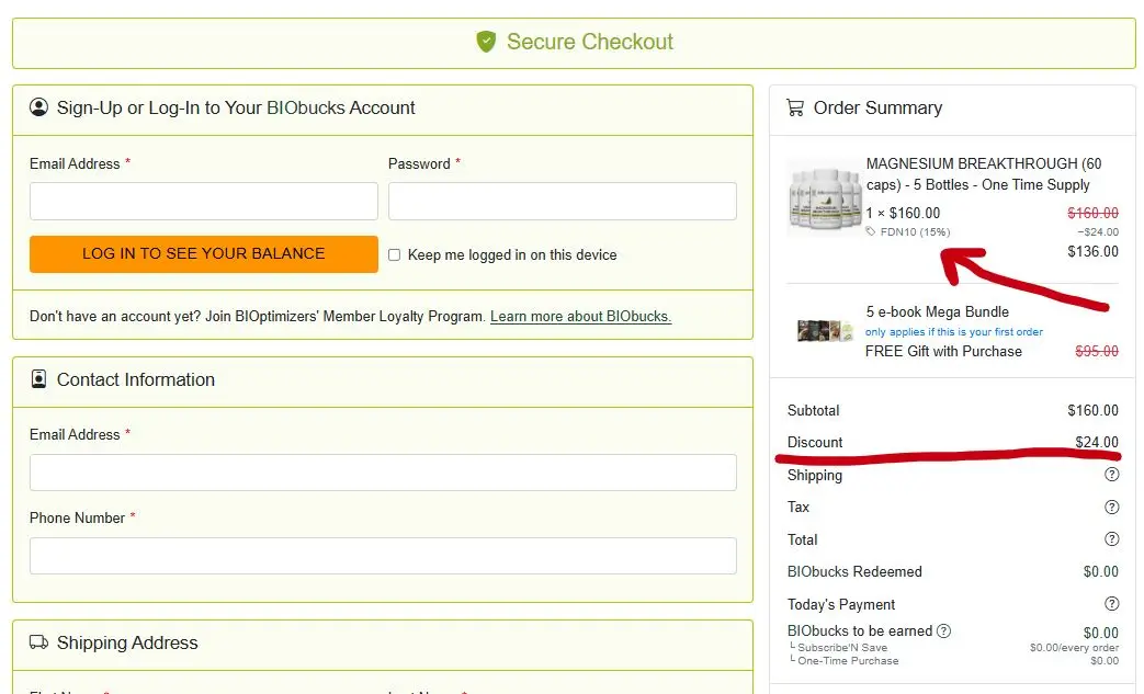 Bioptimizers discount code proof