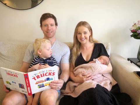Photograph of Dr. Brad Stanfield with his family.