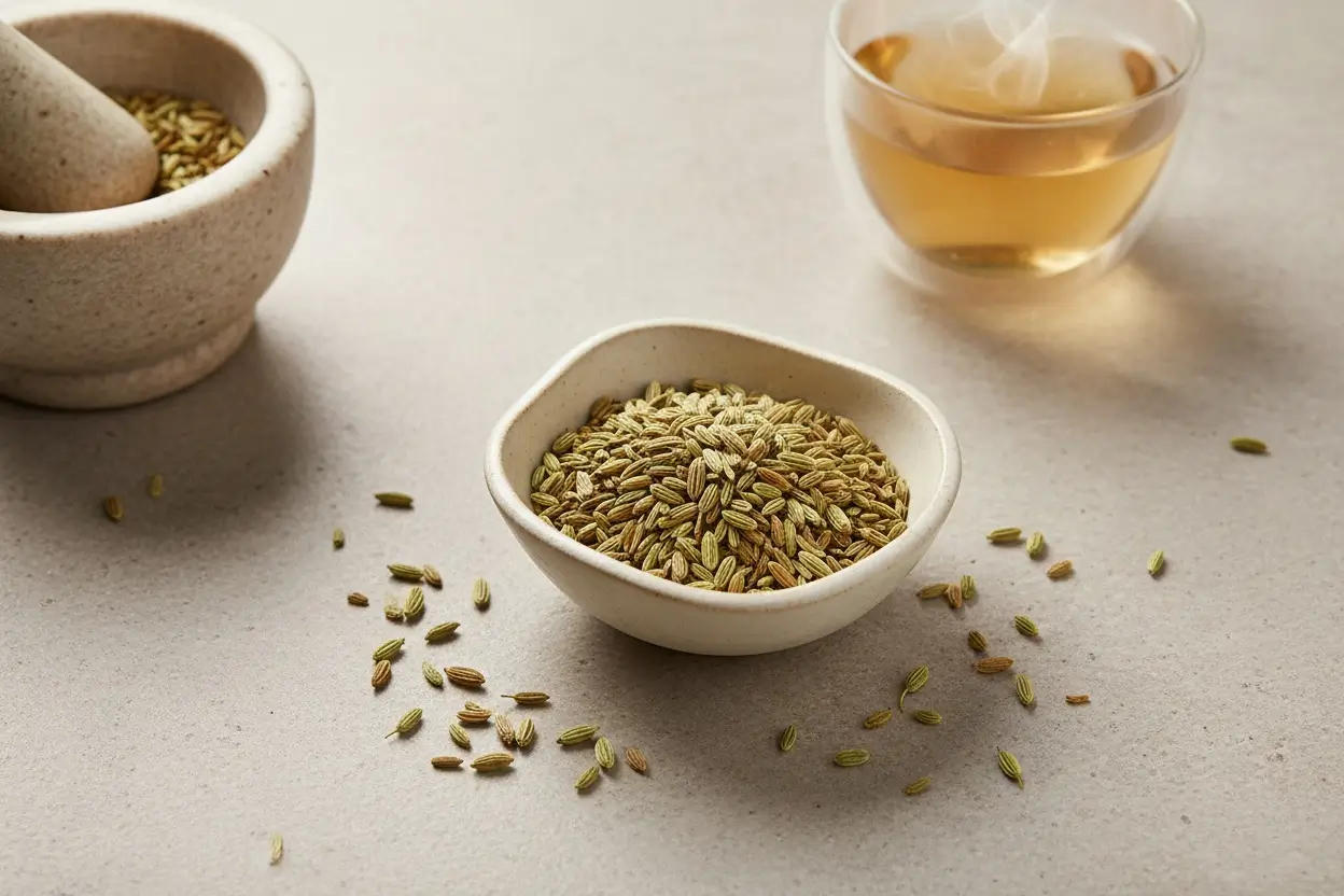 Fennel seeds and fennel tea for natural bloating and gas relief