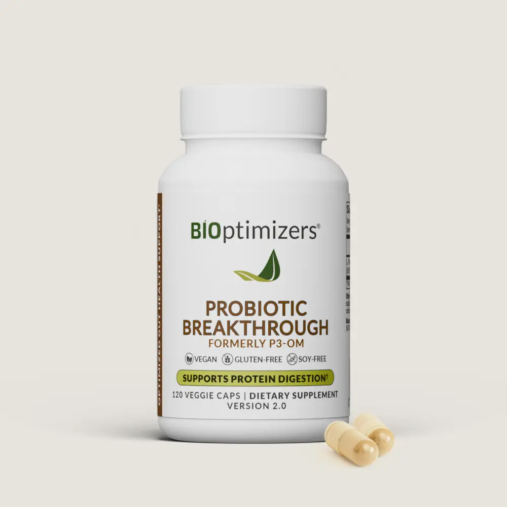 A bottle of Probiotic Breakthrough by Bioptimizers