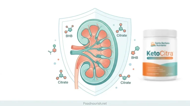 KetoCitra review showing BHB and citrate molecules supporting kidney health