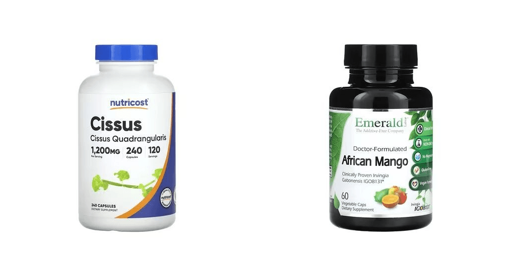 "African mango and Cissus quadrangularis supplement stack.