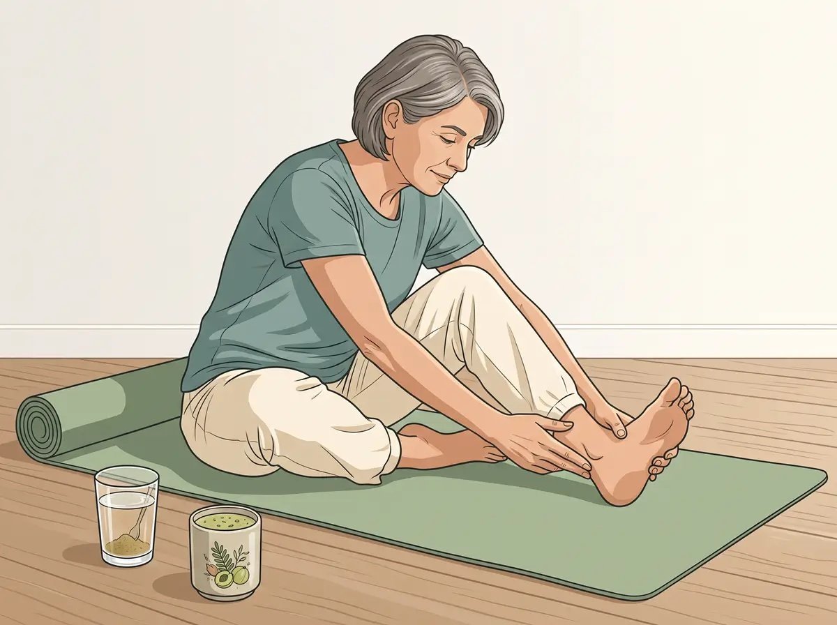 Foot and Ankle Neuropathy Illustration with Amla